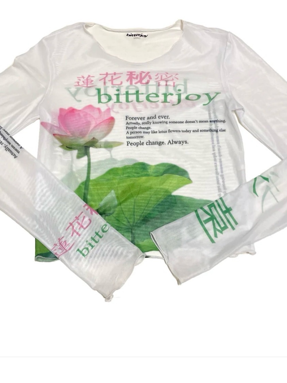 Bitterjoy "Lotus Secret" Mesh Long Sleeve